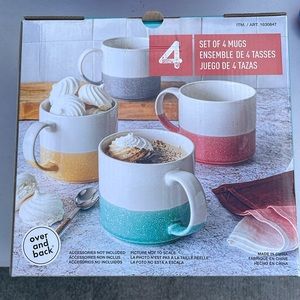 Over and back mugs (set of 4)